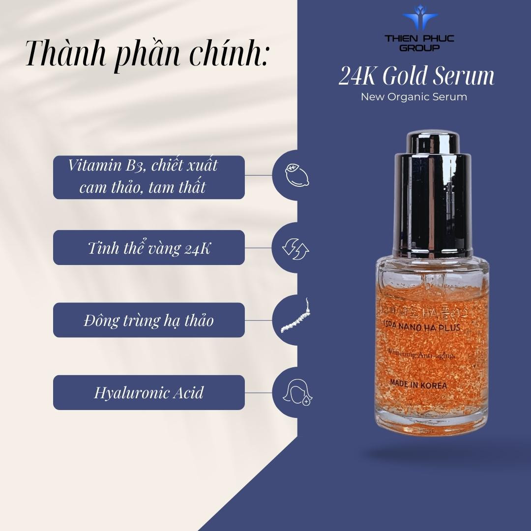 TINH CHẤT DƯỠNG TRẮNG TRỊ NÁM TÀN NHANG - ONE SPA 24K GOLD SERUM